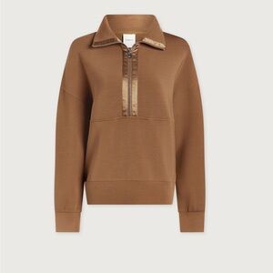 Varley Keller Half Zip Sweatshirt in Golden Bronze